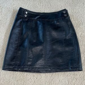 Free People Vegan Leather Miniskirt